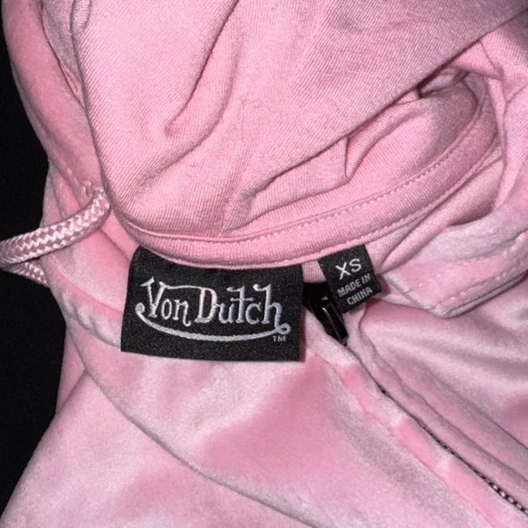 Von Dutch Light Pink Hoodie - Picture 3 of 3